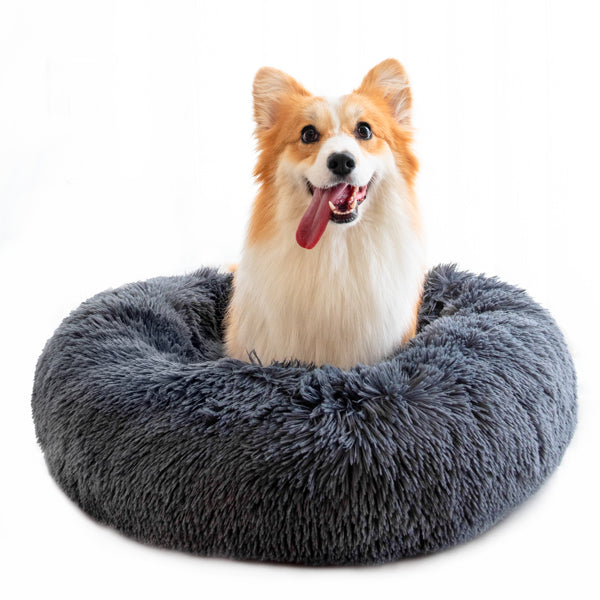 Haustierbetten für Katzen, Hundebett, waschbar, Anti-Angst, flauschiges Hundebett