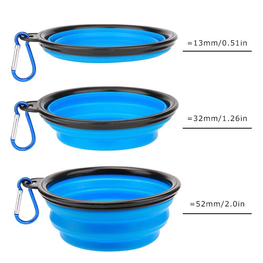2-in-1 Hunde-Trinkflasche mit Näpfen